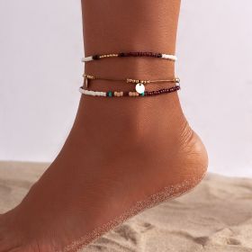 Bohemian Multi-layer Beaded Foot Ornaments Anklet (Option: 03style Mixed)